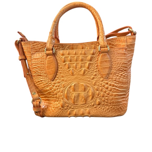 Brahmin Melbourne - Small Lena Leather Satchel - Cantaloupe Genuine Leather - Picture 2 of 8